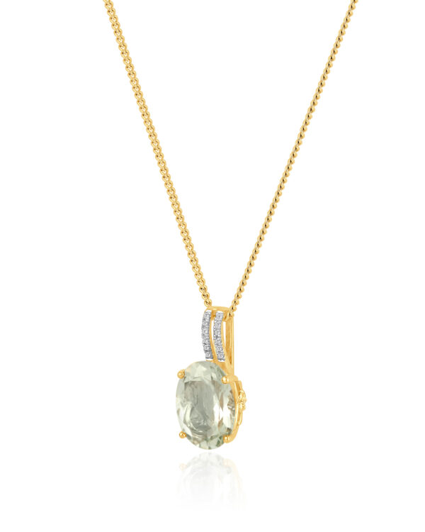 9KY GREEN AMETHYST PENDANT